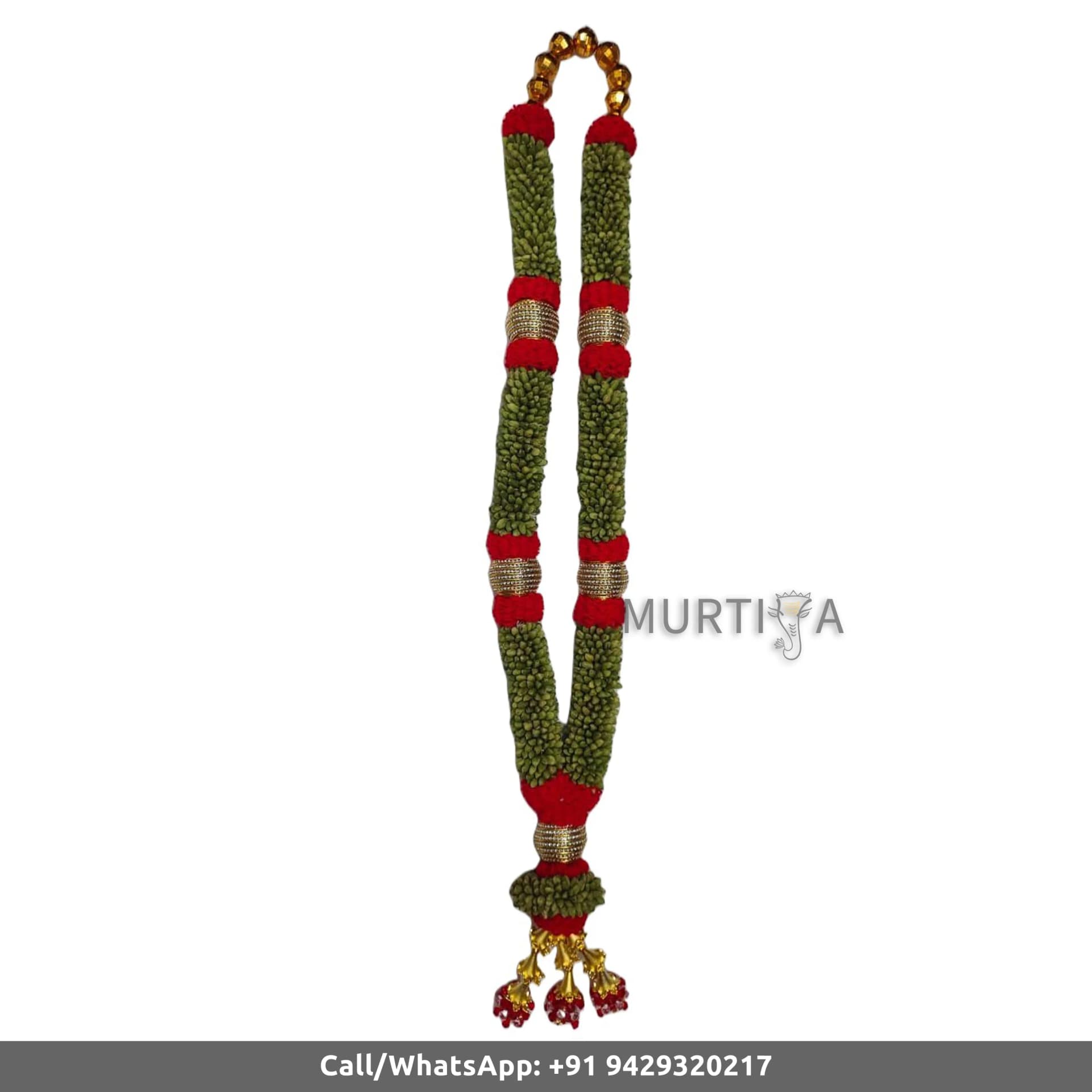 South Indian Wedding Cardamom Garland for Idol/Statue (Made to Order)
