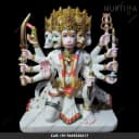 Hanuman Ji With 5 Faces made in Marble (Makrana) | 18–30 Inch