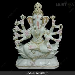 Pure Marble Vinayaki (Female Ganesha) Idol – Makrana - 1