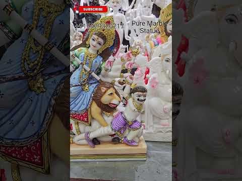 Buy 27-inch Mahishasura Mardini Durga Maa Marble Murti – Pure A-Grade Marble Statue (Customized 18–27 Inch, Made to Order)