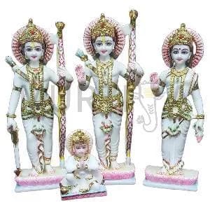 Marble Ram Darbar Murti for Home Temple, Mandir & Daily Worship