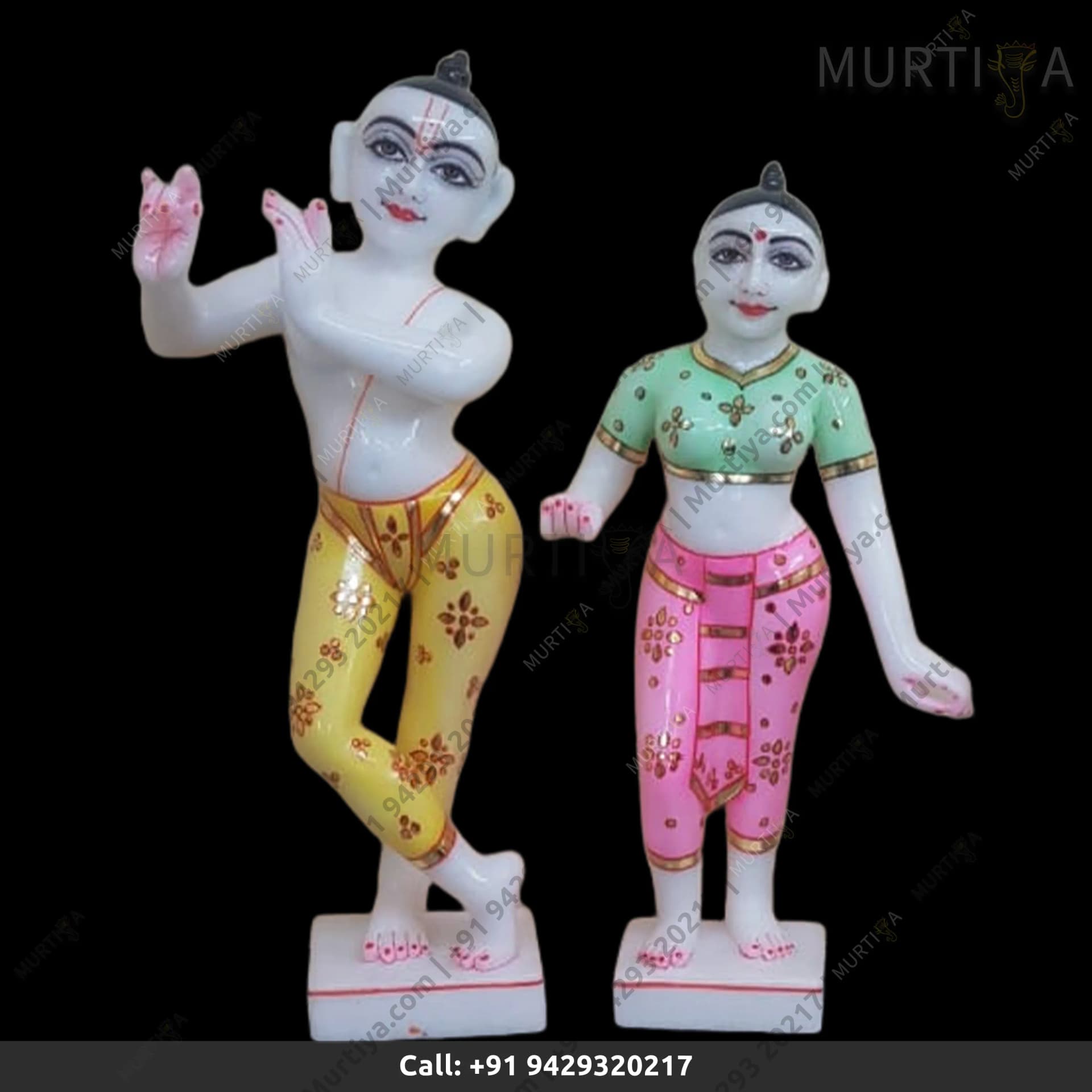 ISKCON Custom Vietname Marble Krishna Ji Handmade Murti (Makrana)