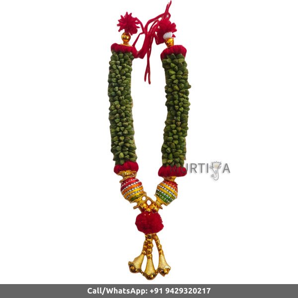 South Indian Wedding Garland-Green Cardamom with red string ribbon flower and multicolor ball with golden beads-Natural Green Cardamom Garland For Wedding-Elaichi/Cardamom Malai-Idol Garland-Statue Garland (1 piece only) South Indian Wedding Garland-Green Cardamom with red string ribbon flower and multicolor ball with golden beads-Natural Green Cardamom Garland For Wedding-Elaichi/Cardamom Malai-Idol Garland-Statue Garland (1 piece only)
