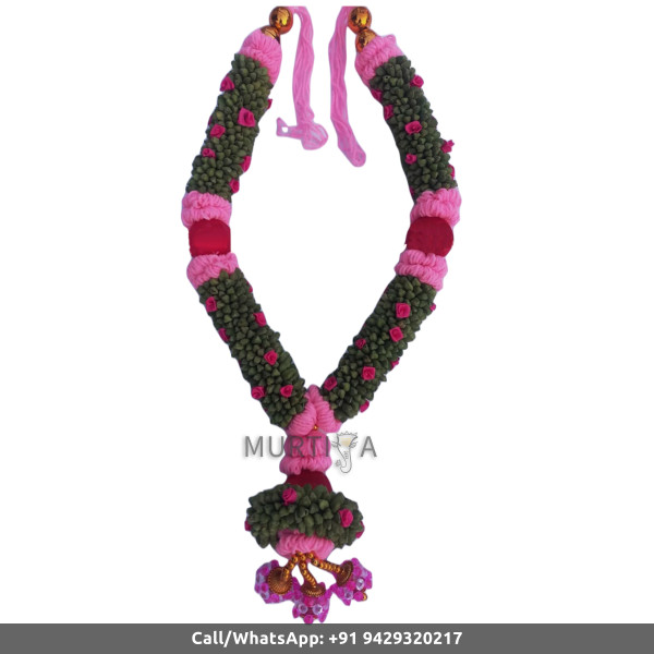 South Indian Wedding Garland-Green Cardamom with Pink string pompom flower-Natural Green Cardamom Garland For Wedding-Elaichi/Cardamom Malai-Idol Garland-Statue Garland (1 piece only) South Indian Wedding Garland-Green Cardamom with Pink string pompom flower-Natural Green Cardamom Garland For Wedding-Elaichi/Cardamom Malai-Idol Garland-Statue Garland (1 piece only)