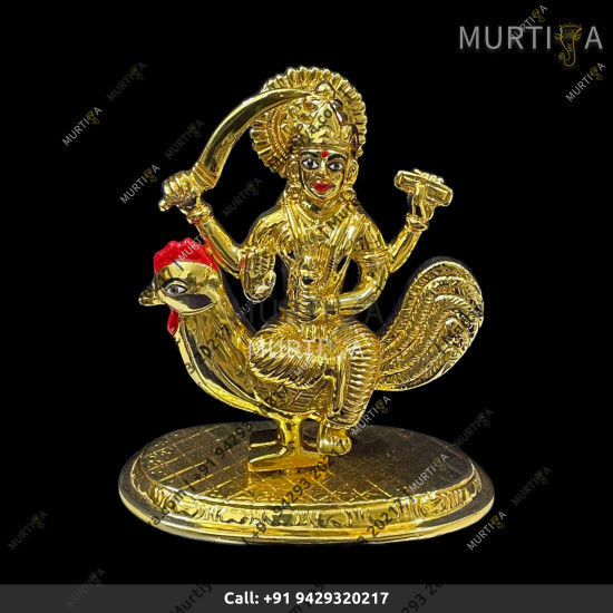 Brass Bahuchara Mata - 14 CM | 5.5 Inch