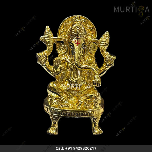 Brass Ganesh Ji - 16 CM | 6 Inch Brass Ganesh Ji - 16 CM | 6 Inch