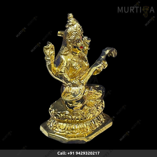 Brass Saraswati Maa - 15 CM | 6 Inch