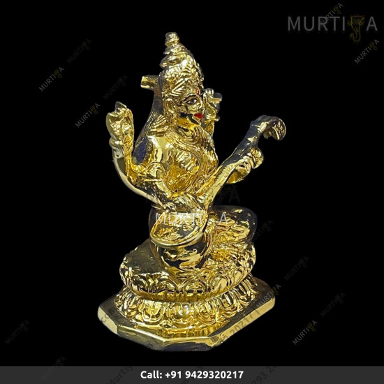 Brass Saraswati Maa - 15 CM | 6 Inch Brass Saraswati Maa - 15 CM | 6 Inch