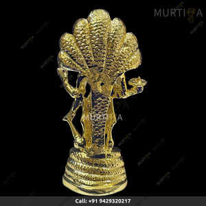 Brass Satya Narayan Dev: Satya Narayan Dev - 17 CM | 6.6 Inch at Murtiya.com