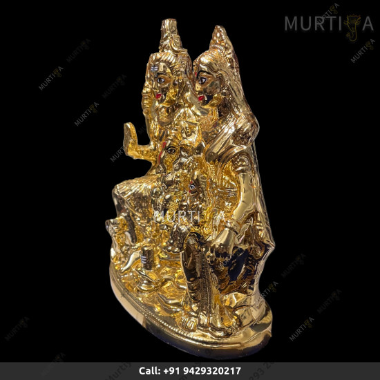 Brass Shiv Parivar - 17 CM | 6.6 Inch