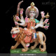 Marble Durga Maa Orange And Green Saree - 24 Inch Marble Durga Maa Orange And Green Saree - 24 Inch