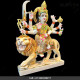 18 Inch Pure Marble Durgaa Maa with Emboss Work | best for Home - Temple - Office