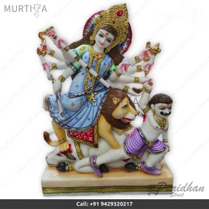 27 Inch Mahisasur Mardini Durga Maa Marble Murti – Buy Pure A-Grade Marble Durga Mata Idol Online 27 Inch Mahisasur Mardini Durga Maa Marble Murti – Buy Pure A-Grade Marble Durga Mata Idol Online