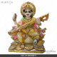 12-inch Pure Marble Ganesh Laxmi Saraswati Ma Statue-GaneshJi Laxmi JiSaraswati Ma For Diwali Pooja Laxmi Ganesh Murti For HomeTemple Office