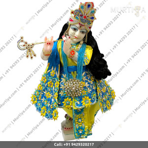 ISKCON 18 Inch Radha Krishna White Marble Statue Pure Handmade Buy Online - Murtiya