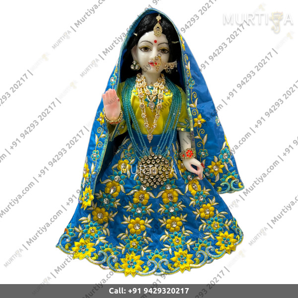 ISKCON 18 Inch Radha Krishna White Marble Statue Pure Handmade ISKCON 18 Inch Radha Krishna White Marble Statue Pure Handmade