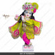 18 Inches ISKCON White Radha Krishna Marble Statue With Light Green Pink Dress Clothes-Jewellery Pure Handmade  