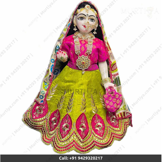 18 Inches ISKCON White Radha Krishna Marble Statue With Light Green Pink Dress Clothes-Jewellery Pure Handmade 18 Inches ISKCON White Radha Krishna Marble Statue With Light Green Pink Dress Clothes-Jewellery Pure Handmade