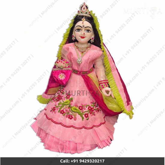 18 Inches ISKCON White Radha Krishna Marble Statue With Pink Green Dress Clothes-Jewellery Pure Handmade 18 Inches ISKCON White Radha Krishna Marble Statue With Pink Green Dress Clothes-Jewellery Pure Handmade