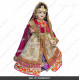 18 Inches ISKCON White Radha Krishna Marble Statue With Pink and off white Clothes-Jewellery Pure Handmade  