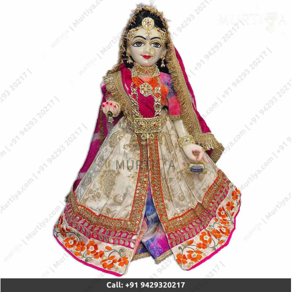 18 Inches ISKCON White Radha Krishna Marble Statue With Pink and off white Clothes-Jewellery Pure Handmade 18 Inches ISKCON White Radha Krishna Marble Statue With Pink and off white Clothes-Jewellery Pure Handmade