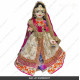 18 Inches ISKCON White Radha Krishna Marble Statue With Pink and off white Clothes-Jewellery Pure Handmade  