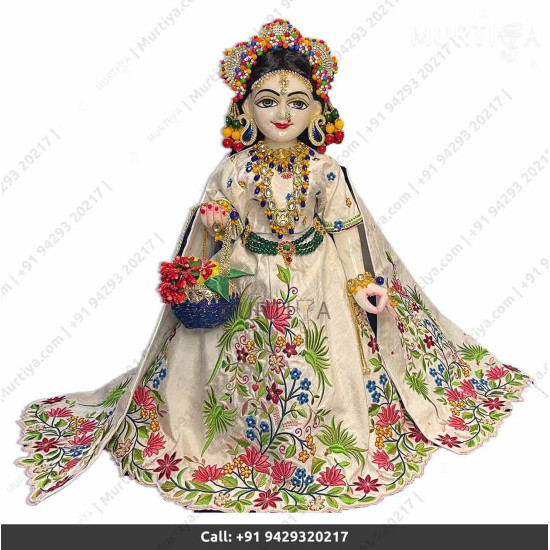 18 Inches ISKCON White Radha Krishna Marble Statue Pure White Embroidery Clothes-Jewellery Pure Handmade 18 Inches ISKCON White Radha Krishna Marble Statue Pure White Embroidery Clothes-Jewellery Pure Handmade