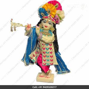 18 Inches ISKCON White Radha Krishna Marble Statue With White and Pink Kurta Style Dress Clothes-Jewellery Pure Handmade Buy Online - Murtiya 18 Inches ISKCON White Radha Krishna Marble Statue With White and Pink Kurta Style Dress Clothes-Jewellery Pure Handmade Buy Online - Murtiya