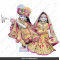 18 Inches ISKCON White Radha Krishna Marble Statue With Yellow Dress Clothes-Jewellery Pure Handmade