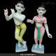 ISKCON Pure White Krishna Radha Marble Statue Pure Handmade  