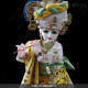 ISKCON Pure White Krishna Radha Marble Statue Pure Handmade  With Handwork Clothes 