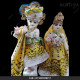 ISKCON Radha Krishna Marble Statue Pure Handmade With Jewellery Clothes  