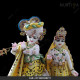 ISKCON Radha Krishna Marble Statue Pure Handmade With Jewellery Clothes  