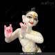 ISKCON White Makrana Marble Radha Ji Statue With Lotus Base Handmade  
