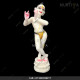 ISKCON White Makrana Marble Radha Ji Statue With Lotus Base Handmade ISKCON White Makrana Marble Radha Ji Statue With Lotus Base Handmade