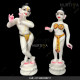 ISKCON 12 Inch White Radha Krishna Marble Statue Pure Handmade ISKCON 12 Inch White Radha Krishna Marble Statue Pure Handmade