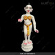ISKCON White Marble Radha Ji Statue With Lotus Base Handmade ISKCON White Marble Radha Ji Statue With Lotus Base Handmade
