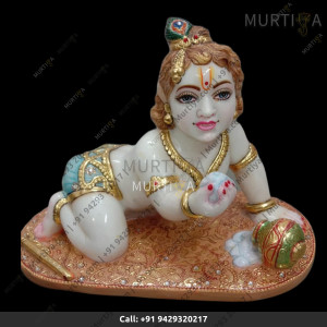 Buy Laddu Gopal with Makhan | ladoo gopal on Best price at Murtiya.com 