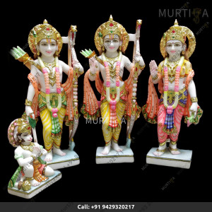 Buy Marble Ram Darbar with Hanuman Ji | Murtiya.com | Best for home office temple