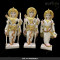 Marble Ram Laxman And Sita Ji Pure White And Golden Outline Only