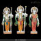 Marble Ram Ji Laxman Ji And Sita Mata Orange And Red Color Clothes