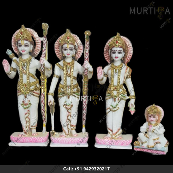 Marble Ramdarbar On Lotus Base Marble Ramdarbar On Lotus Base