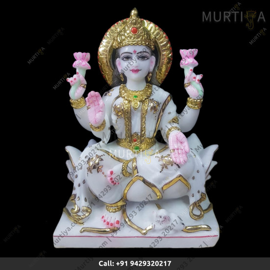 Marble Saraswati Maa Golden Outline Marble Saraswati Maa Golden Outline