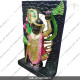 Marble Shreenath Ji Pure Black Golden Clothes Single Stone Marble Shreenath Ji Pure Black Golden Clothes Single Stone