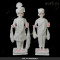 Pure Marble Akshar Purushottam and Gunitanand Swami pure white on lotus base