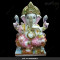 Marble Ganesh ji in Fully Painted Multicolored