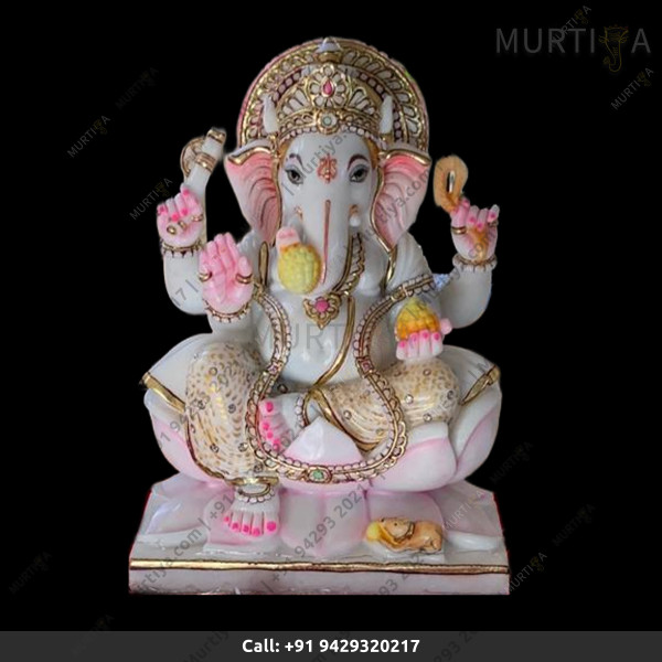 Marble Ganesh ji in Siddhivinayak Ji Style Marble Ganesh ji in Siddhivinayak Ji Style