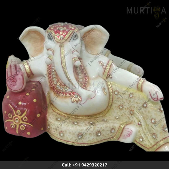 Sleeping Style Marble Ganesha Sleeping Style Marble Ganesha