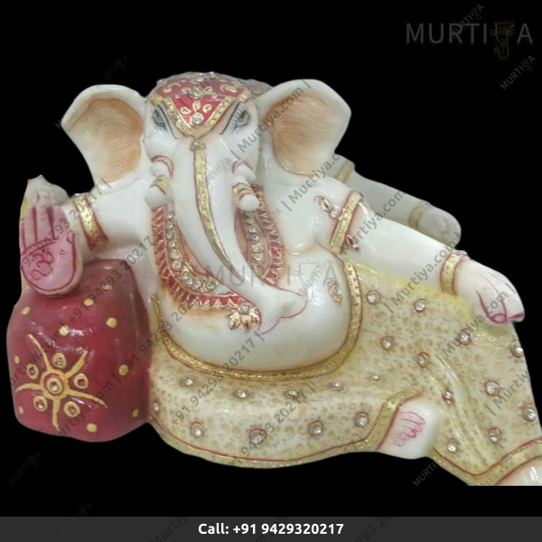 Sleeping Style Marble Ganesha Sleeping Style Marble Ganesha